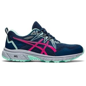 Asics Gel Venture 8 Womens Size 11 Wide Trail Running Shoes Mako Blue/Pink Glo